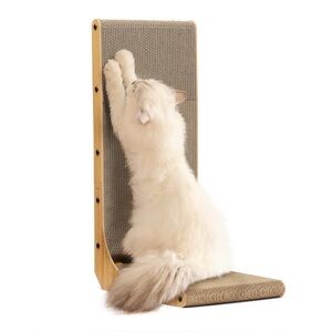 Cat Scratcher, 26.8 Inch L Shape Cat Scratch Pad Wall Mounted, Cat Scratching Ca